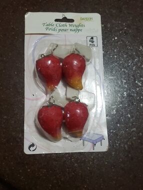 Danson Vintage Strawberry Tablecoth Weights Tablecloth Holders